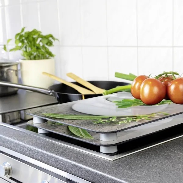 WENKO 2521420100 - Kryt varnej dosky 52x30 cm pestrofarebný/šedý/priehľadný