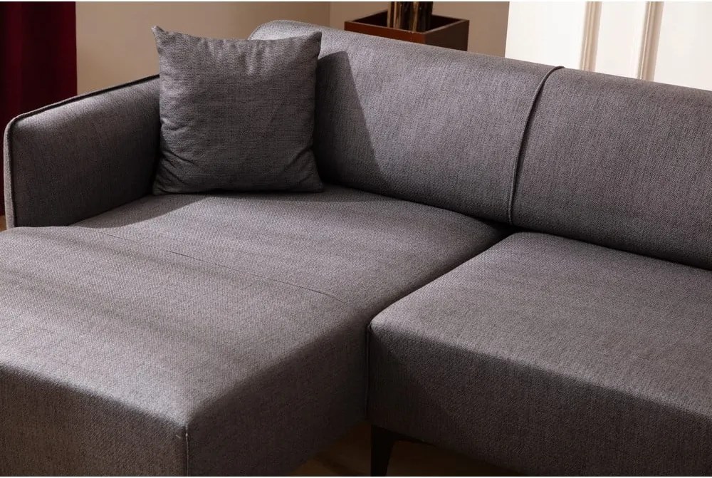 Tmavosivá rohová pohovka Belissimo, ľavý roh – Balcab Home