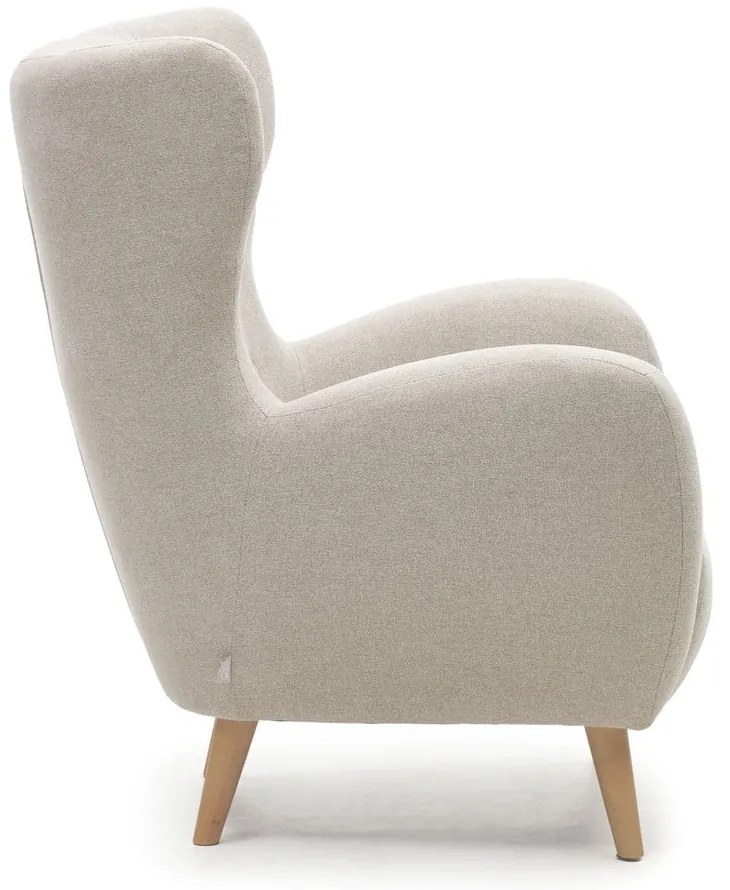 Béžové kreslo ušiak Patio – Kave Home