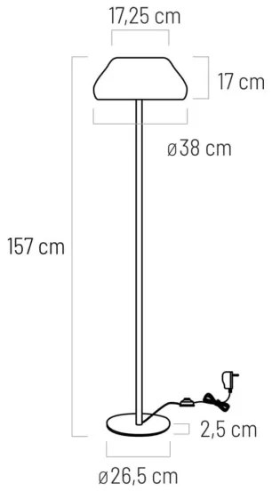 Klausen 107013 - LED Stojacia lampa PADDY LED/18W/230V biela