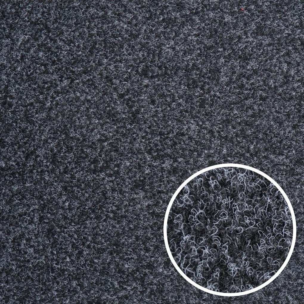 Betap, Metrážny koberec Primo 78 antracit, záťažový, na mieru, šíře 4m, šedá, resine, chodba / predsieň
