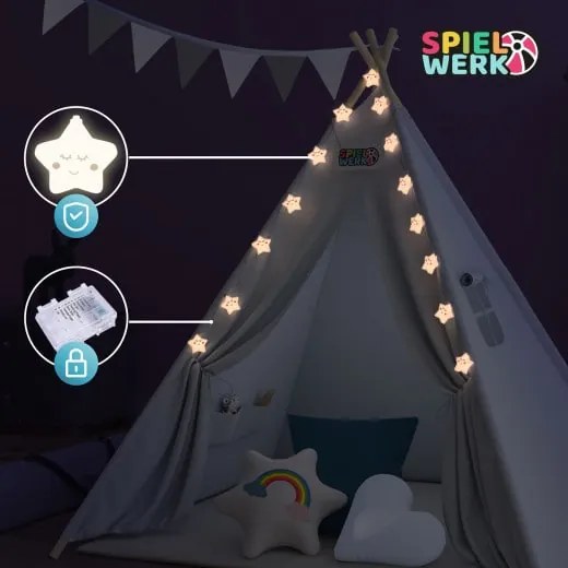 InternetovaZahrada Detský stan Teepee 160x130x130cm - sivý