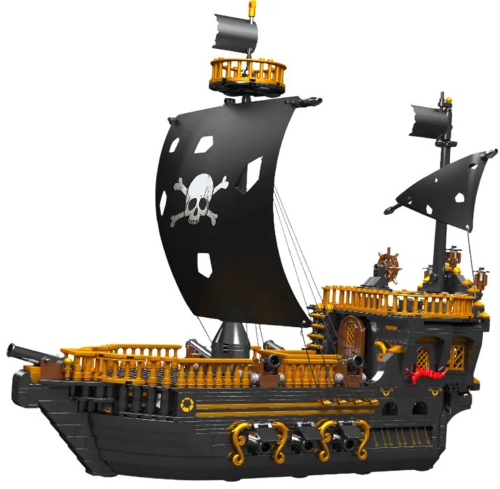 LEAN TOYS Stavebnica Pirátska loď - 1288 kusov