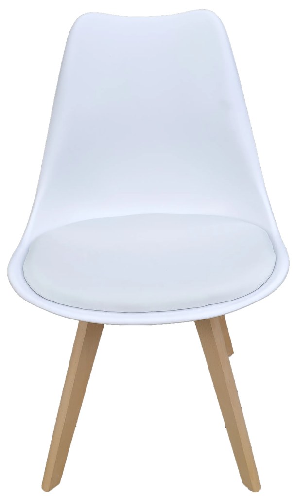 Bestent Jedálenská stolička biela škandinávsky štýl Basic