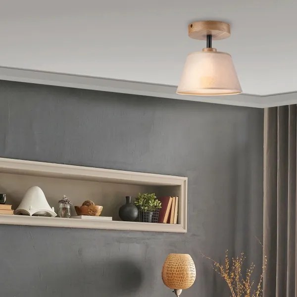 Brilagi - LED  Prisadený luster ANTHONY 1xE14/60W/230V dub/béžová