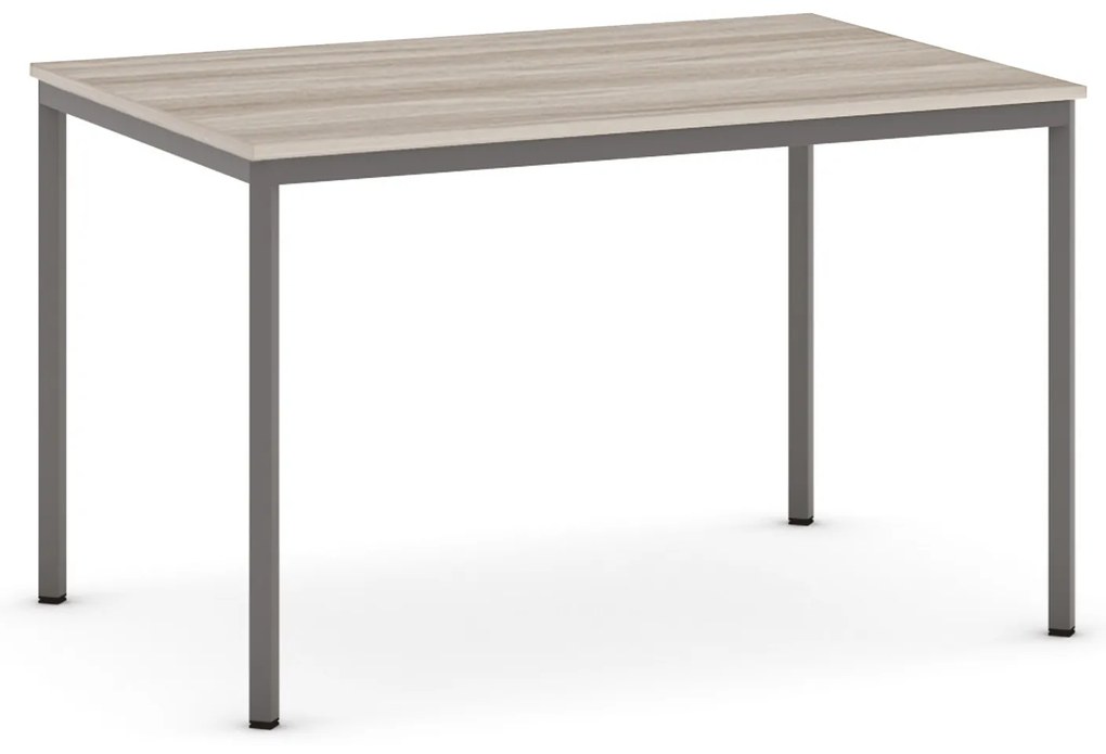 Jedálenský stôl, 1200 x 800 mm, tmavo sivá podnož, dub prírodný