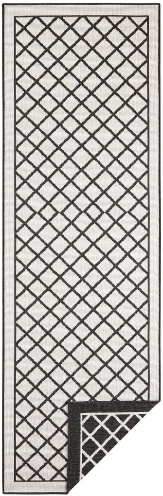 Kusový koberec Twin Supreme 103425 Sydney black creme – na von aj na doma, 160x230, čierna, chodba / predsieň, Hanse Home