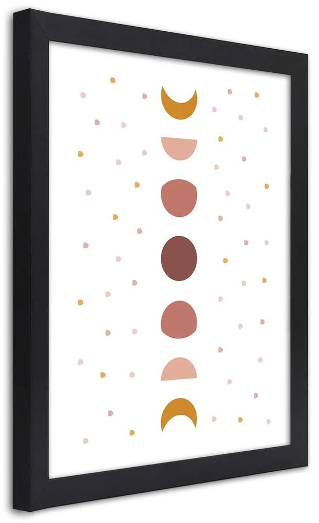 Gario Plagát Moon composition Farba rámu: Čierna, Rozmery: 30 x 45 cm