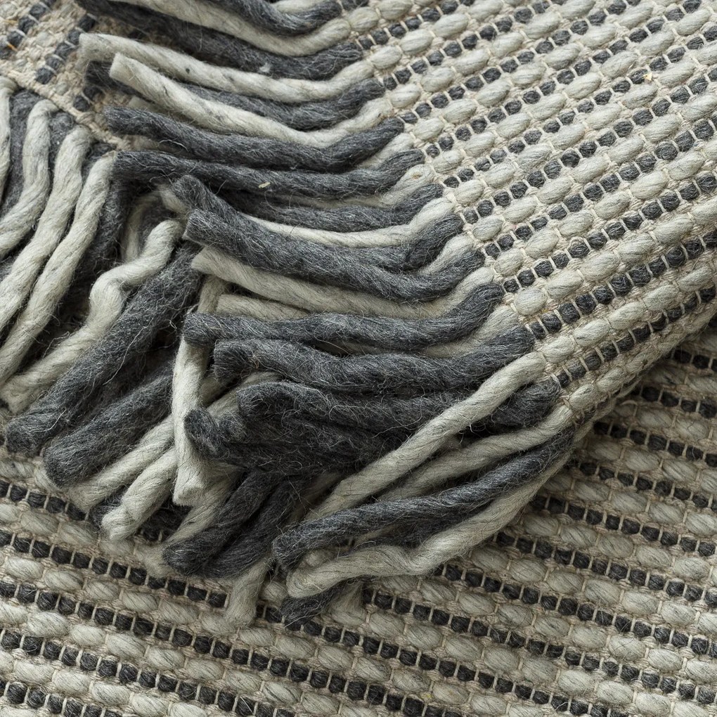 Dywany Łuszczów, Kusový koberec Tahar 99003F cream/grey, 200x290, béžová, obývacia izba