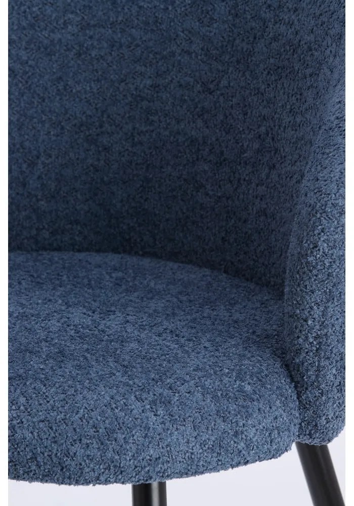 Modré kovové jedálenské kreslá v súprave 2 ks Radaja – Light &amp; Living