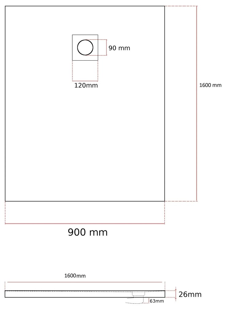 Erga Oldaf, SMC obdĺžniková sprchová vanička 160 x 90 cm, biela matná, ERG-GMA-OL-90160