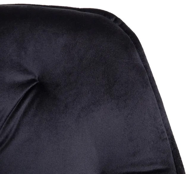 Kancelárska stolička FLOSSI zamatová čierna 859248