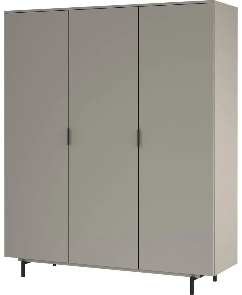 Sivá detská šatníková skriňa 158x190x54 cm Tomino – Germania