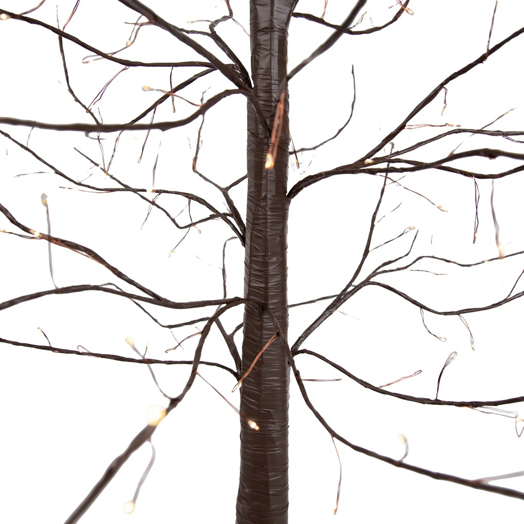 Vianočná stojaca lampa hnedý strom 180 cm vrátane LED s časovačom IP44 - Ki