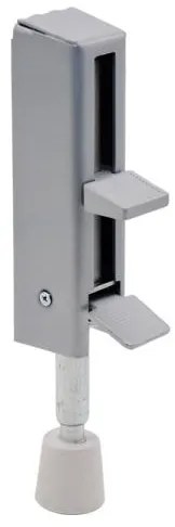 IBFM 235 - mechanický dverný stavač, doraz dverí s gumou, výška 150 mm, strieborný