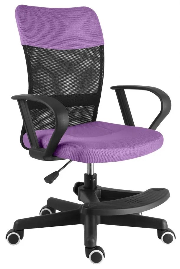Detská stolička na kolieskach TIMMY II s podnožkou - látka, viac farieb Ružová