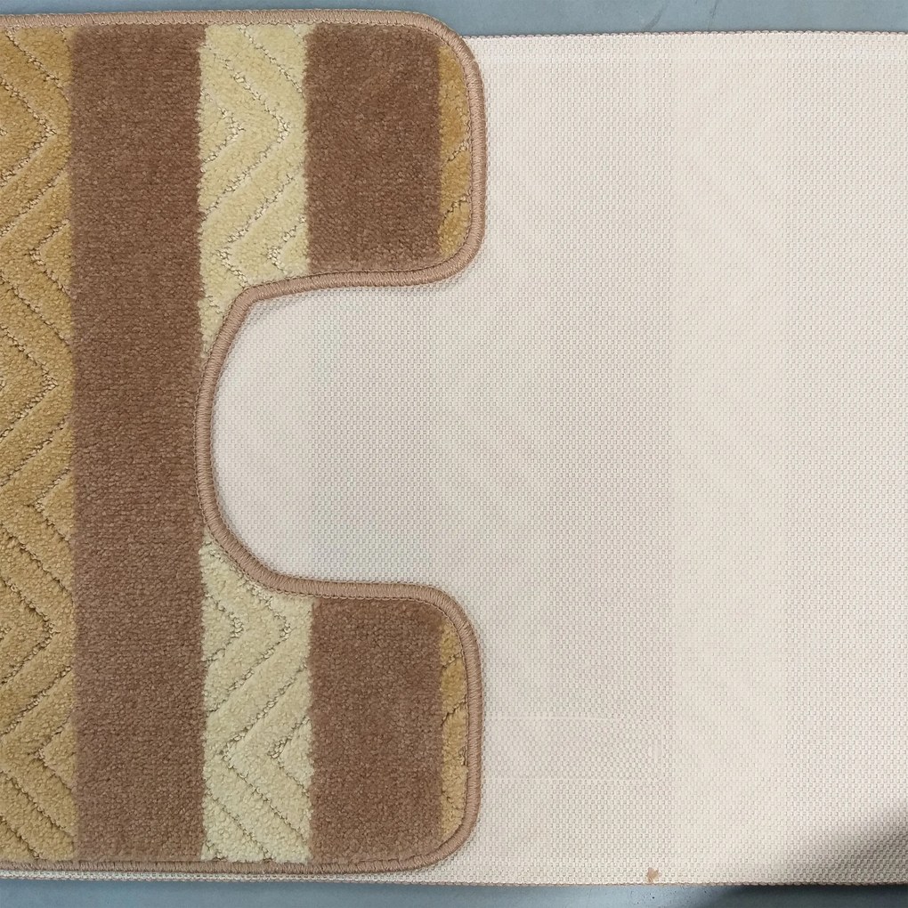 DY Kúpeľňová sada koberčekov s výrezom Montana - béžová
