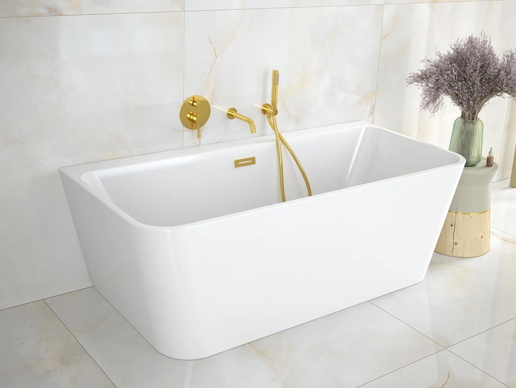 Besco Akrylátová voľne stojaca vaňa Varya 150x75 BESCO-Typ výpuste: Click-Clack s prepadom, biela, BESCO-Rozmery: 150x75, BESCO-Farba: Biela