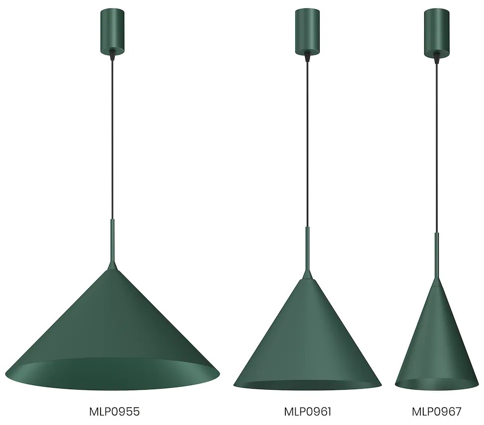 Závesné svietidlo Capital, 1x zelené kovové tienidlo, (fi 32cm), gr