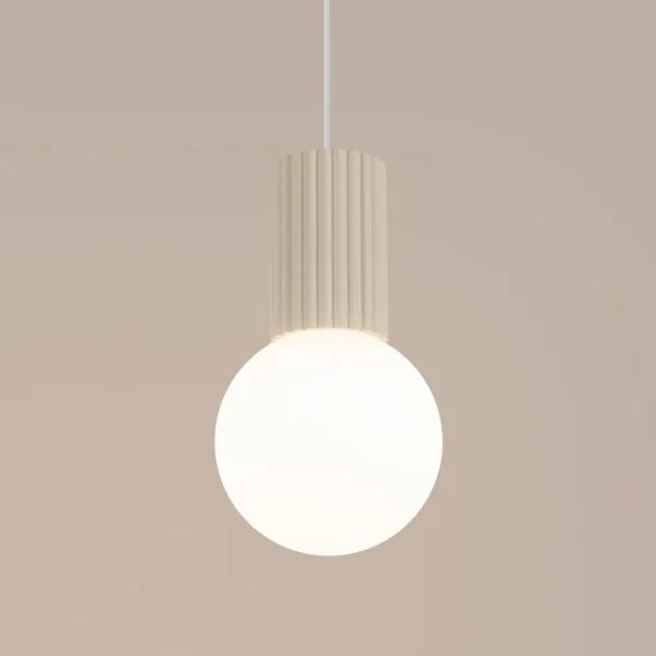 Sollux SL.1719 - Luster na lanku HALO 1xG9/8W/230V pr. 12 cm krémová