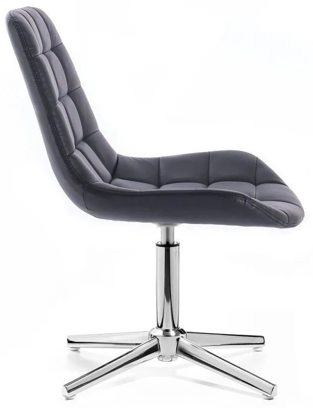 LuxuryForm DESIGN Stolička PARIS na striebornom kríži - čierna