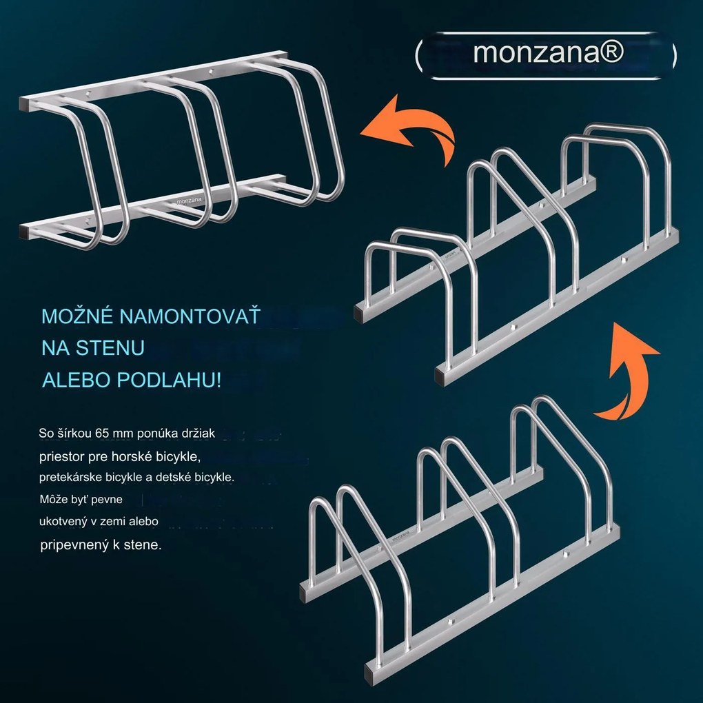 InternetovaZahrada Stojan na 3 bicykle - 84x32x27 cm
