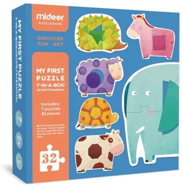 Moje prvé puzzle Mideer Zvieratká Farby a tvary