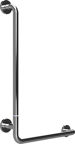 Bemeta Design HELP: Madlo, 890 mm, v tvare L, ľavé, skladané, s krytkou, nerez, lesk - 301154041
