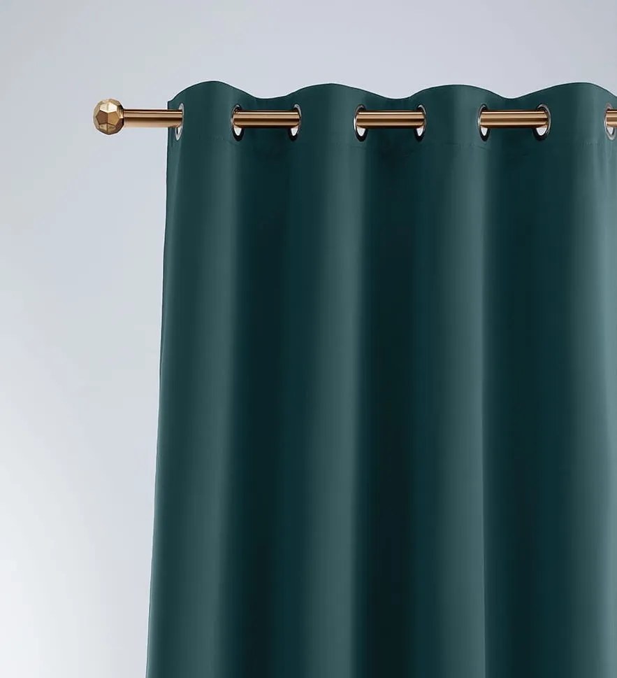 Krásny jednofarebný zatemňujúci záves v módnej petrolejovej farbe 140 x 280 cm
