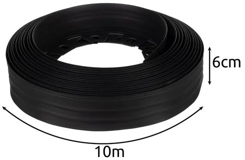 Gardlov Záhradný okraj 6cm x 10m s 20 kolíkmi - čierny
