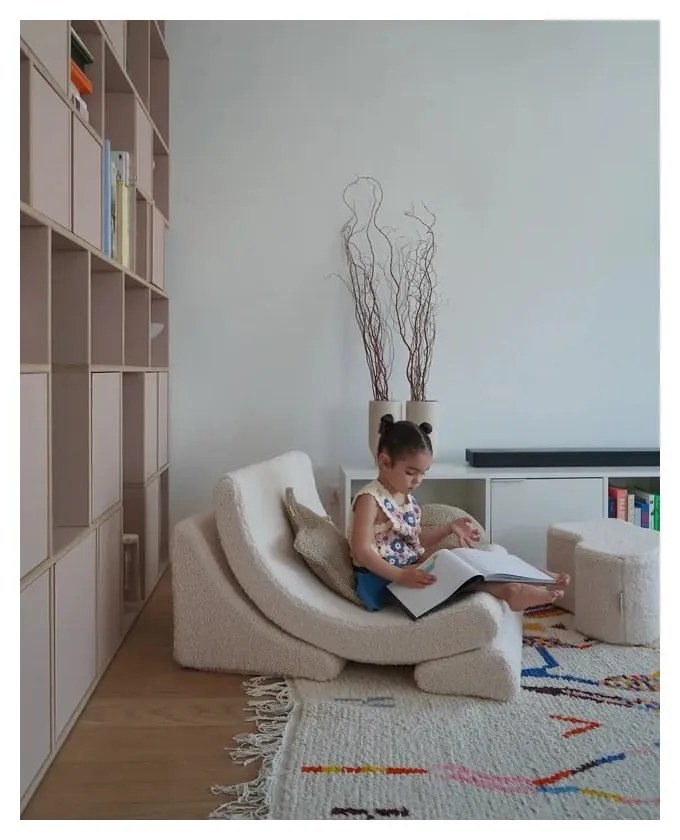 Svetlohnedý detský pohovkový vankúš z textílie buklé Star – Wigiwama