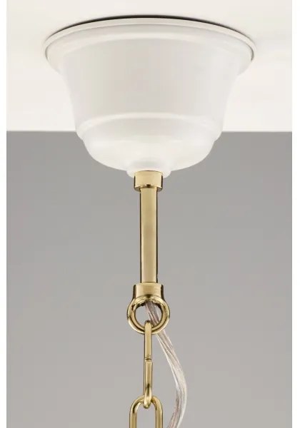 Jupiter 2084 - Závesný luster SAMBA na reťazi 5xE27/15W/230V biela/zlatá