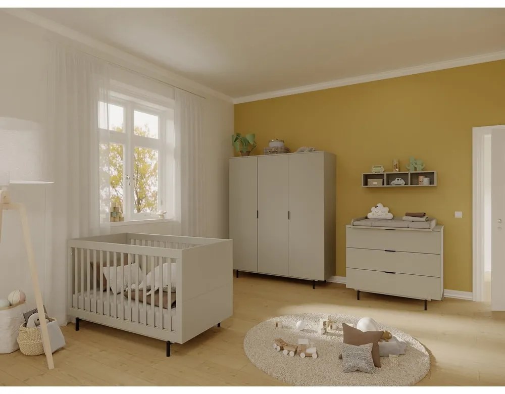 Sivá detská šatníková skriňa 158x190x54 cm Tomino – Germania