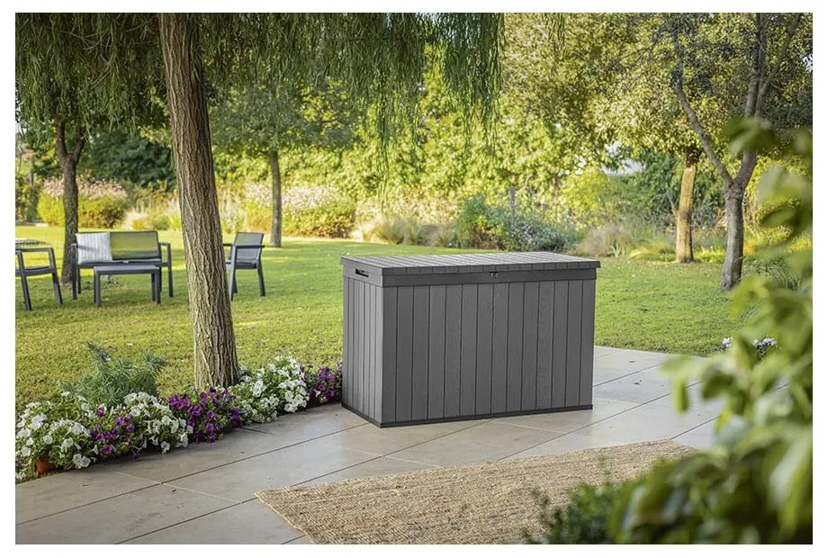 Sivý záhradný úložný box Darwin – Keter