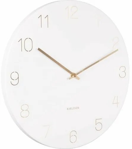 Karlsson 5762WH dizajnové nástenné hodiny, pr. 40 cm