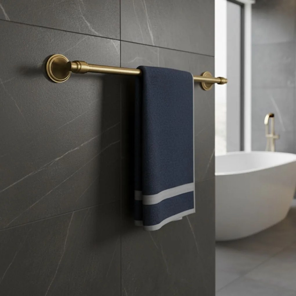 Rea Aristo, kúpeľňový vešiak 64cm, 16101, zlatá matná, REA-98505