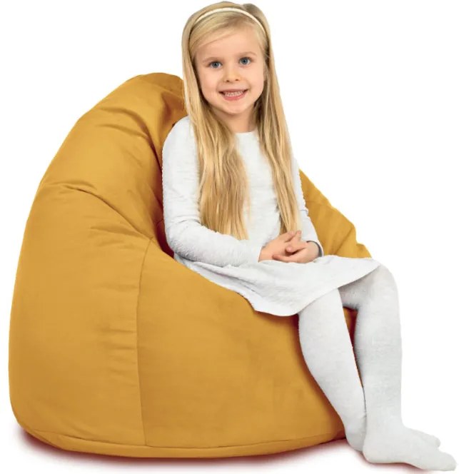 Plyšový sedací vak SAKO Horčicový