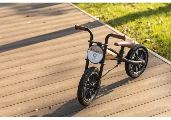 QPlay - Odrážadlo FEDURO čierna/béžová