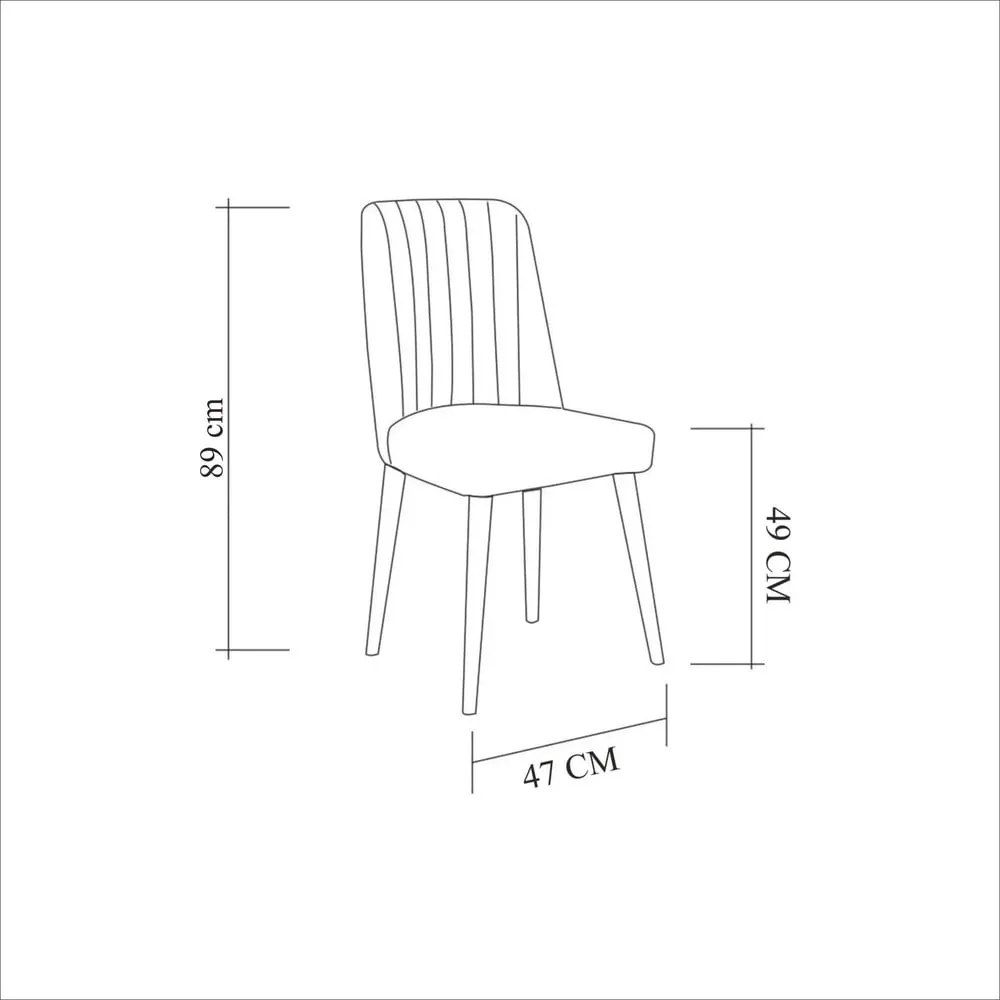 Svetloružová zamatová jedálenská stolička Stormi Sandalye – Kalune Design