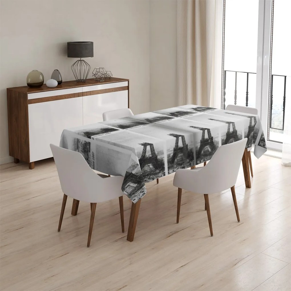 Sablio Obrus Eiffelova veža stavba - 130x130 cm