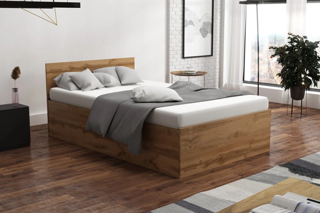 Posteľ 120x200 cm s matracom a úložným priestorom SPART1 Wotan