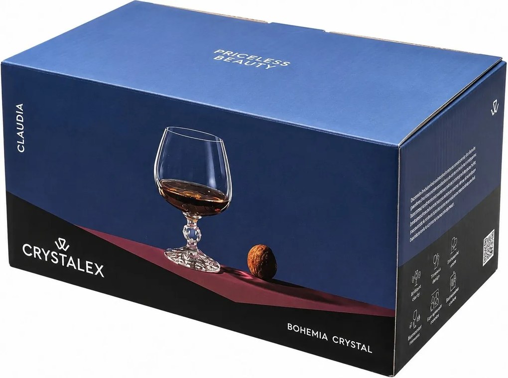 Crystalex poháre na koňak Claudia 250 ml 6 ks