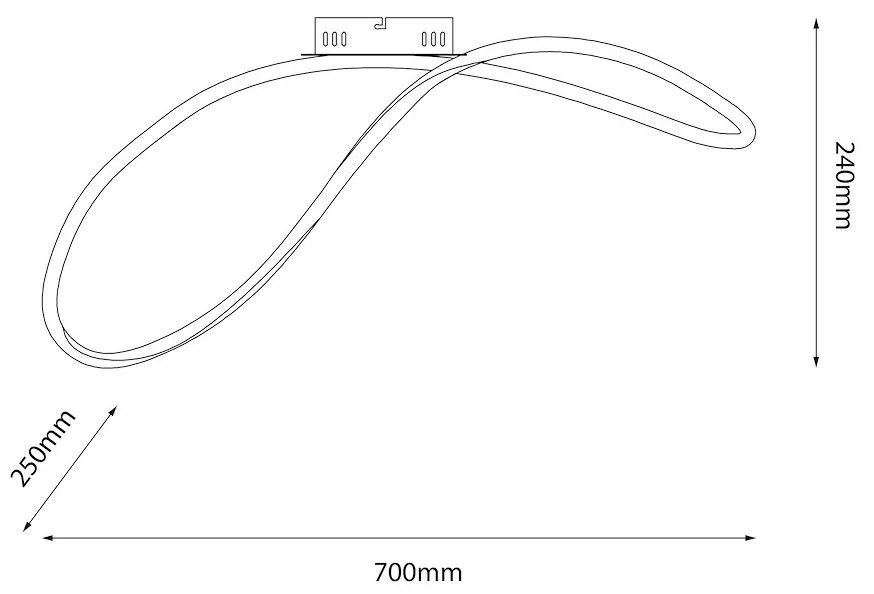 Stropné LED svietidlo Infinity, 1x LED 21w, 4000k, b
