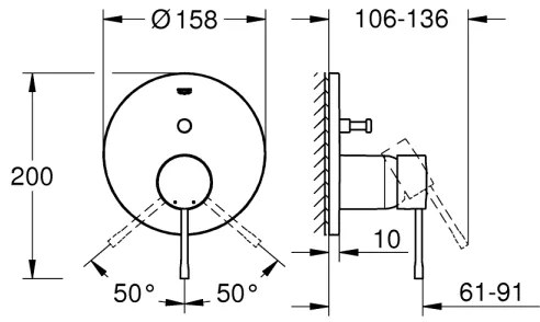 GROHE 24058AL1 - Batéria ESSENCE antracit