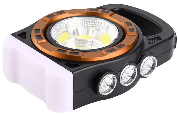 VERK Prenosné dobíjacie solárne LED svietidlo HB-6678C s funkciou powerbanky - zlatá
