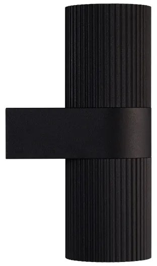 Nordlux - Vonkajšie nástenné svietidlo KYKLOP 2xGU10/25W/230V IP54 čierna