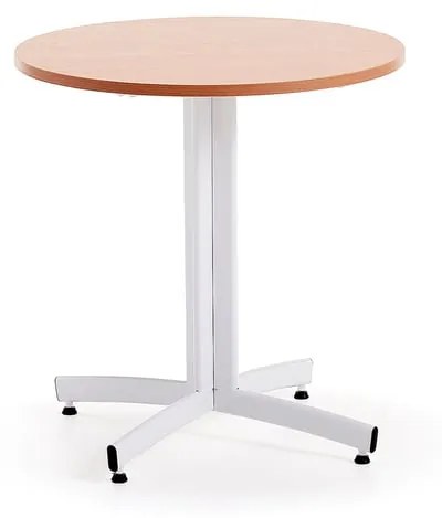 Okrúhly stôl SANNA, Ø700x720 mm, biela/buk