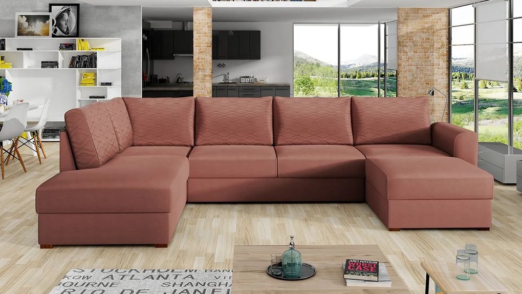 Rohová rozkladacia pohovka Astana Premium, Dostupné poťahy: Piano 26, Strana: ľavá