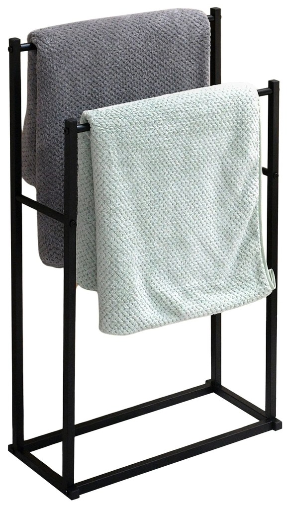 Vešiak na uteráky s 2 ramenami TORMES čierny