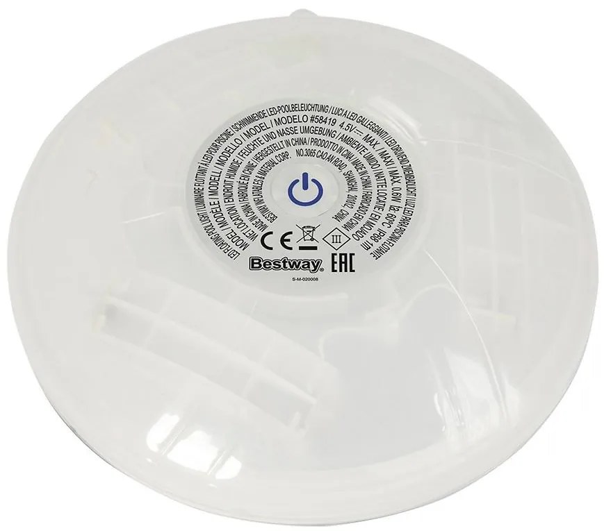 Plávajúce LED bazénové svetlo 4 farby 58419